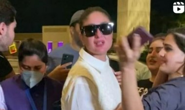 Kareena Kapoor Khan came out alone in the swag, someone pulled her hand in the crowd and someone took off her purse!