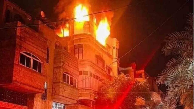 Terrible fire in Palestine's Gaza Strip, 21 dead including 9 children