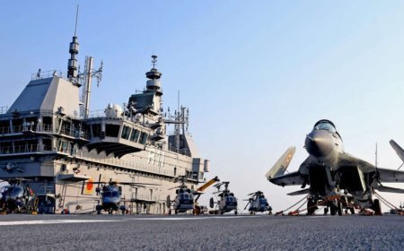 Defense Minister to address an important meeting of first naval commanders at sea today on INS Vikrant