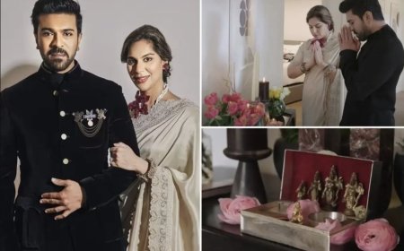 Even in Los Angeles, Ram Charan and his wife did not forget their rituals