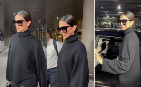 Deepika Padukone returns to Mumbai after slaying the Oscars, received a warm welcome at the airport