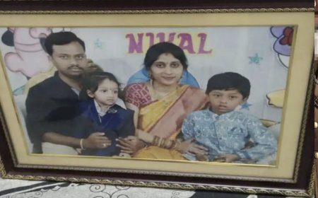 Four dead bodies were found in a house in Hyderabad, upset parents along with children ate poison
