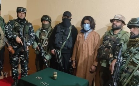 Lashkar terrorist arrested in Bandipora, Chinese grenade, as well as AK-47 bullets, seized