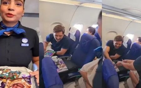 Air Hostess Gifts Dhoni a Chocolate After Spotting Him Playing Candy Crush During Flight